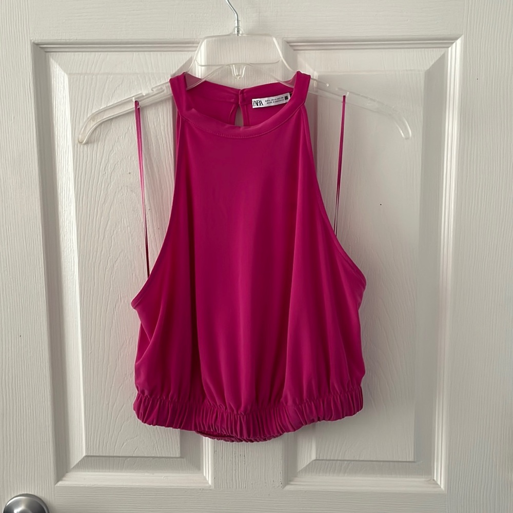 Zara high neck crop top
